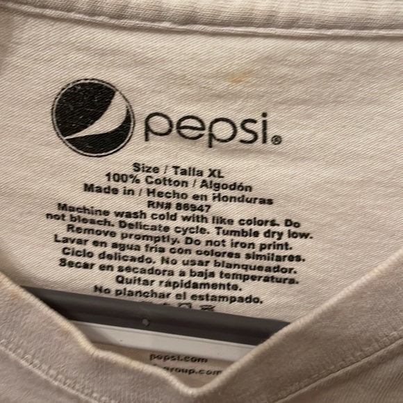 Pepsi cropped long sleeve with checkered sleeve design - Picture 2 of 3